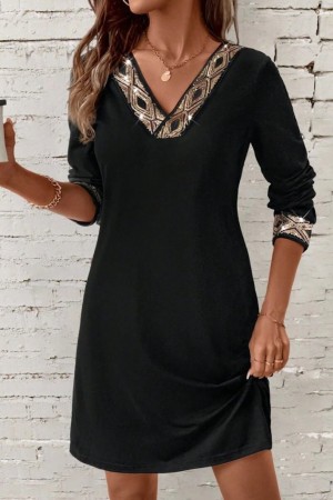 K61903-SIYAH BLACK DRESS