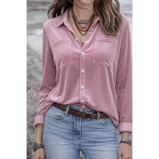 K61906-PEMBE PINK SHIRT