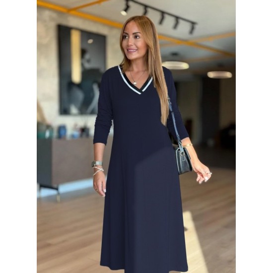 K61912-LACIVERT "NAVY BLUE" DRESS