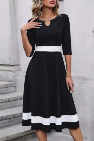 K61923-SIYAH BLACK DRESS