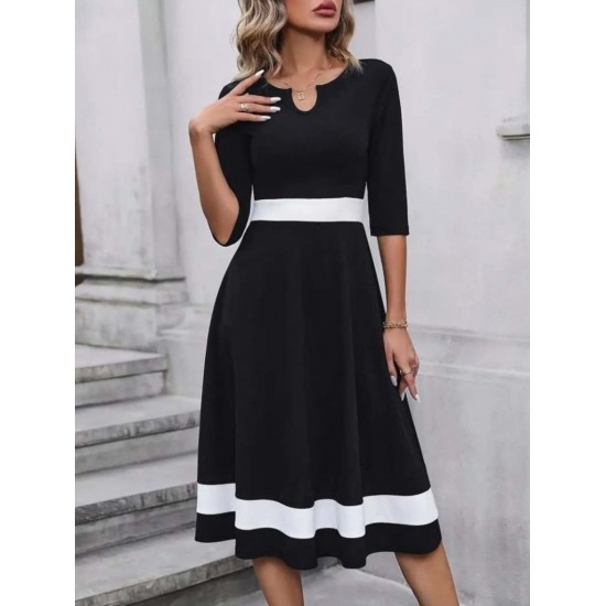 K61923-SIYAH BLACK DRESS
