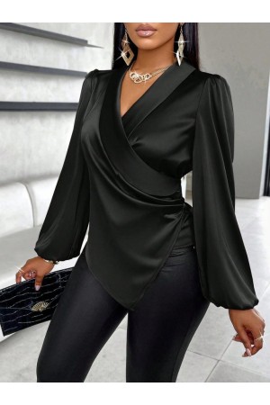 K61942-SIYAH SİYAH BLUZ