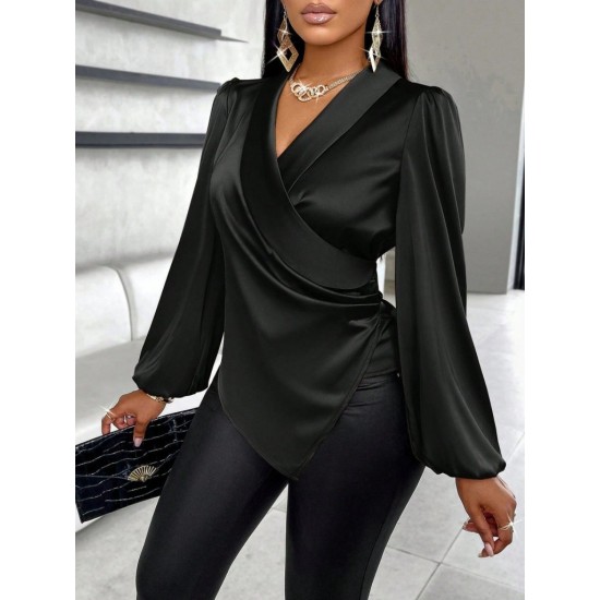 K61942-SIYAH SİYAH BLUZ