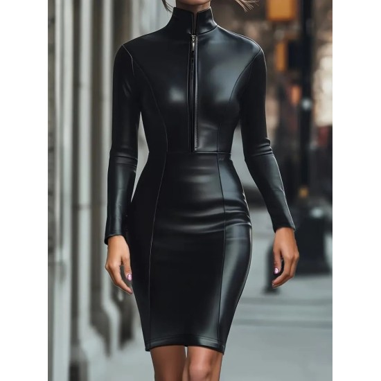 K61943-SIYAH BLACK DRESS