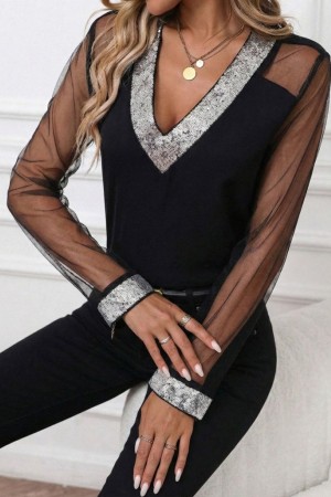 K61961-SIYAH BLACK BLOUSE