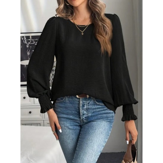 K61978-SIYAH SİYAH BLUZ