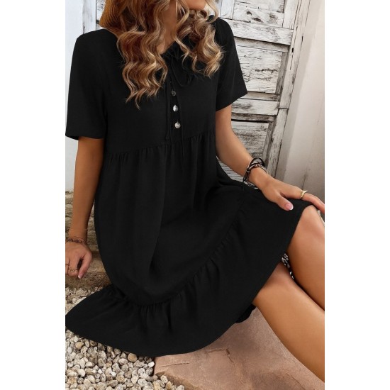 K62008-SIYAH BLACK DRESS