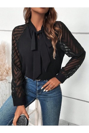 K62035-SIYAH SİYAH BLUZ