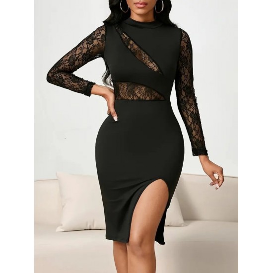 K62045-SIYAH BLACK DRESS