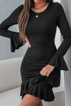 K62060-SIYAH BLACK DRESS