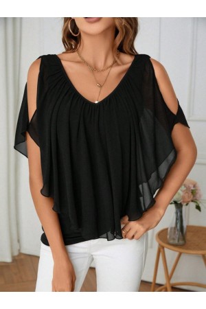 K62067-SIYAH SİYAH BLUZ