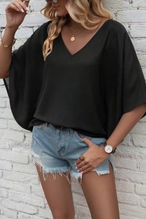 K62072-SIYAH BLACK BLOUSE
