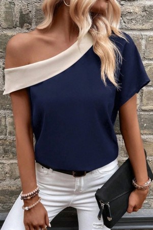 K62084-LACIVERT "NAVY BLUE" BLOUSE