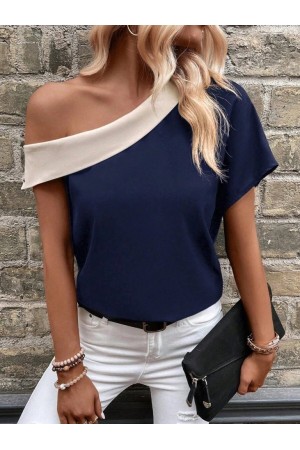 K62084-LACIVERT LACİVERT BLUZ