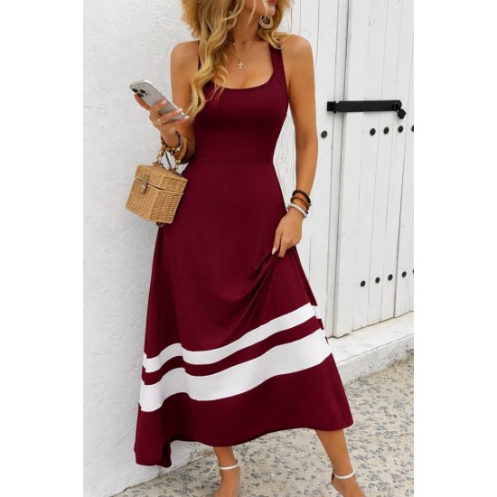 K62092-BORDO Burgundy DRESS