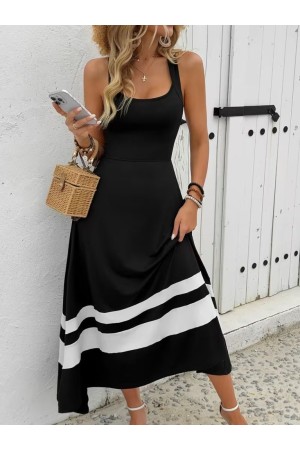 K62092-SIYAH SİYAH ELBİSE