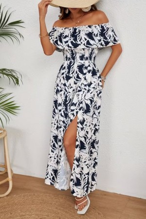 K62098-DESENLI Patterned DRESS