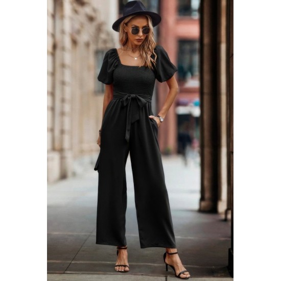K62099-SIYAH BLACK OVERALLS