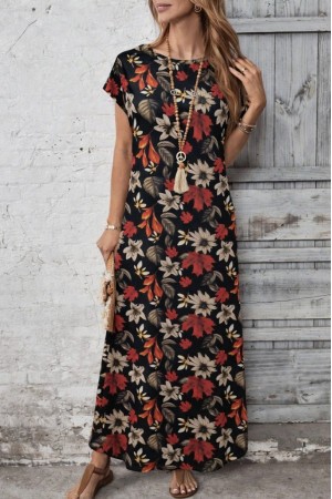 K62112-DESENLI DESENLİ ELBİSE