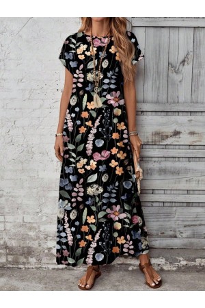 K62112-SIYAH SİYAH ELBİSE