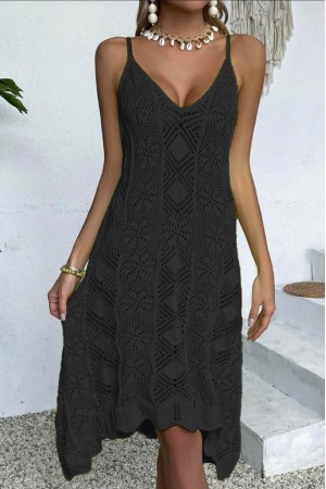 K63061 - SIYAH SİYAH ELBİSE