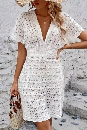 K63161-BEYAZ WHITE DRESS
