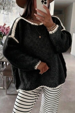 K63201-SIYAH BLACK BLOUSE