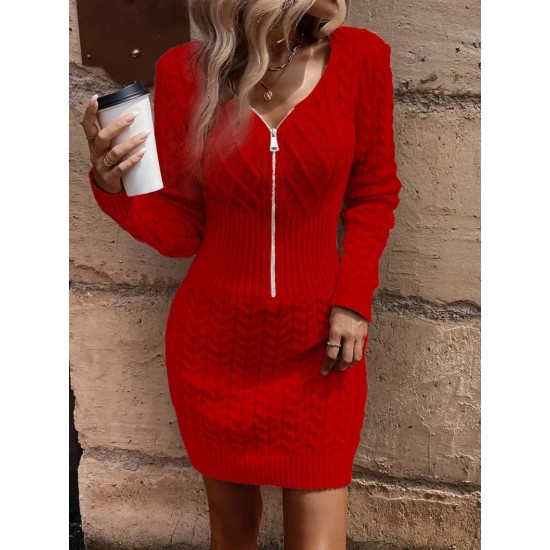 K63203-KIRMIZI KIRMIZI ELBİSE