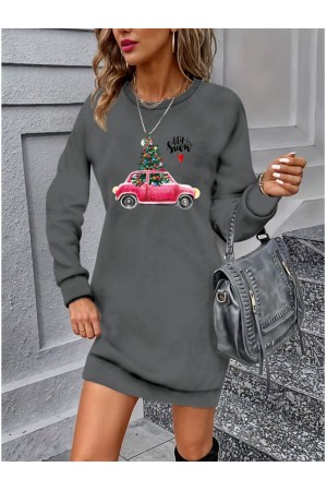 K64056-GRI GRİ ELBİSE