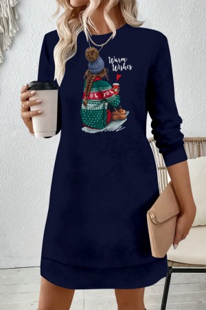 K64061-LACIVERT "NAVY BLUE" DRESS