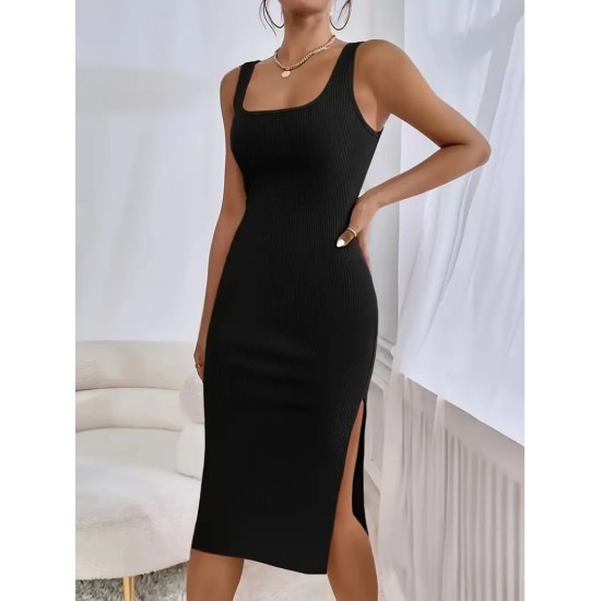 K65019-SIYAH BLACK DRESS