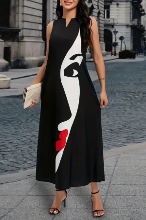 K65027-SIYAH BLACK DRESS