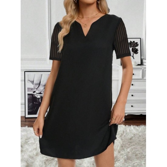 K65032-SIYAH BLACK DRESS