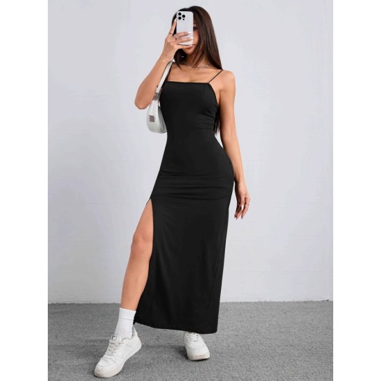 K65035-SIYAH BLACK DRESS