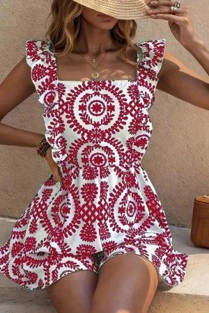 K68086-BORDO Burgundy DRESS