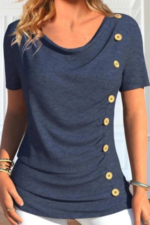 K71139-LACIVERT LACİVERT BLUZ