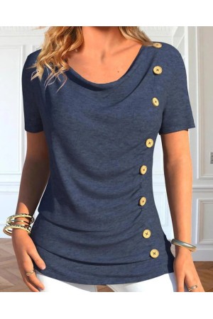 K71139-LACIVERT LACİVERT BLUZ