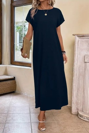 K71256-LACIVERT "NAVY BLUE" DRESS