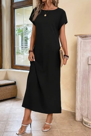 K71256-SIYAH BLACK DRESS