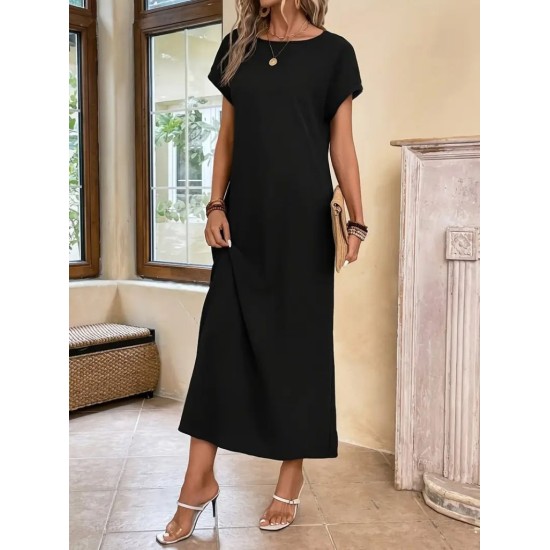 K71256-SIYAH BLACK DRESS