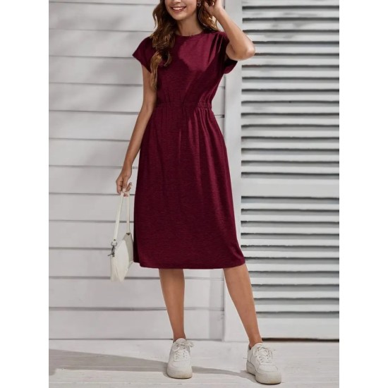 K71272-BORDO Burgundy DRESS