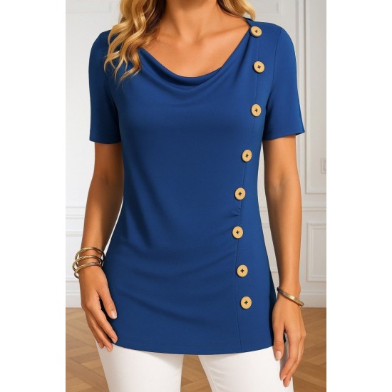 K71297-MAVI BLUE BLOUSE