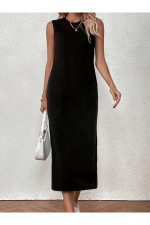 K71299-SIYAH SİYAH ELBİSE