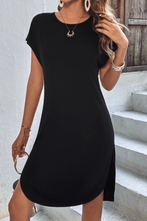 K71300-SIYAH BLACK DRESS
