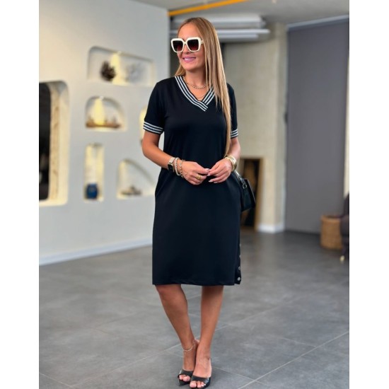 K71303-SIYAH BLACK DRESS