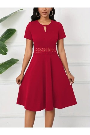 K71313-BORDO BORDO ELBİSE