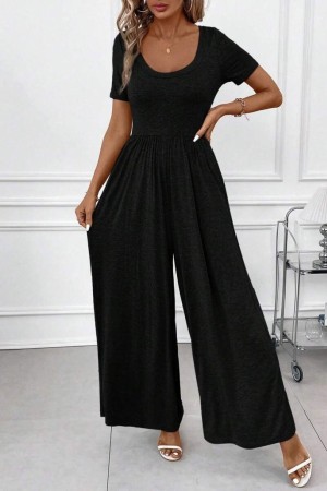 K71316-SIYAH BLACK OVERALLS