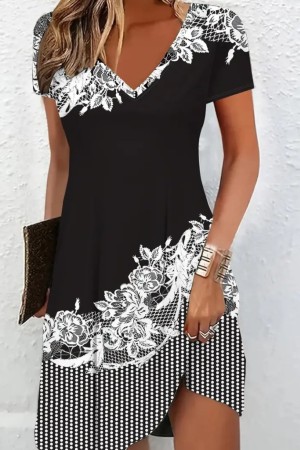 K71321-SIYAH BLACK DRESS