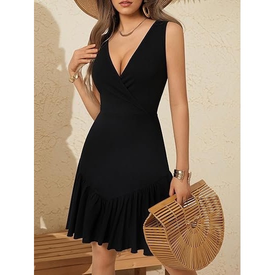 K71322-SIYAH BLACK DRESS