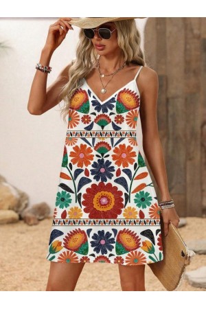 K71329-DESENLI DESENLİ ELBİSE